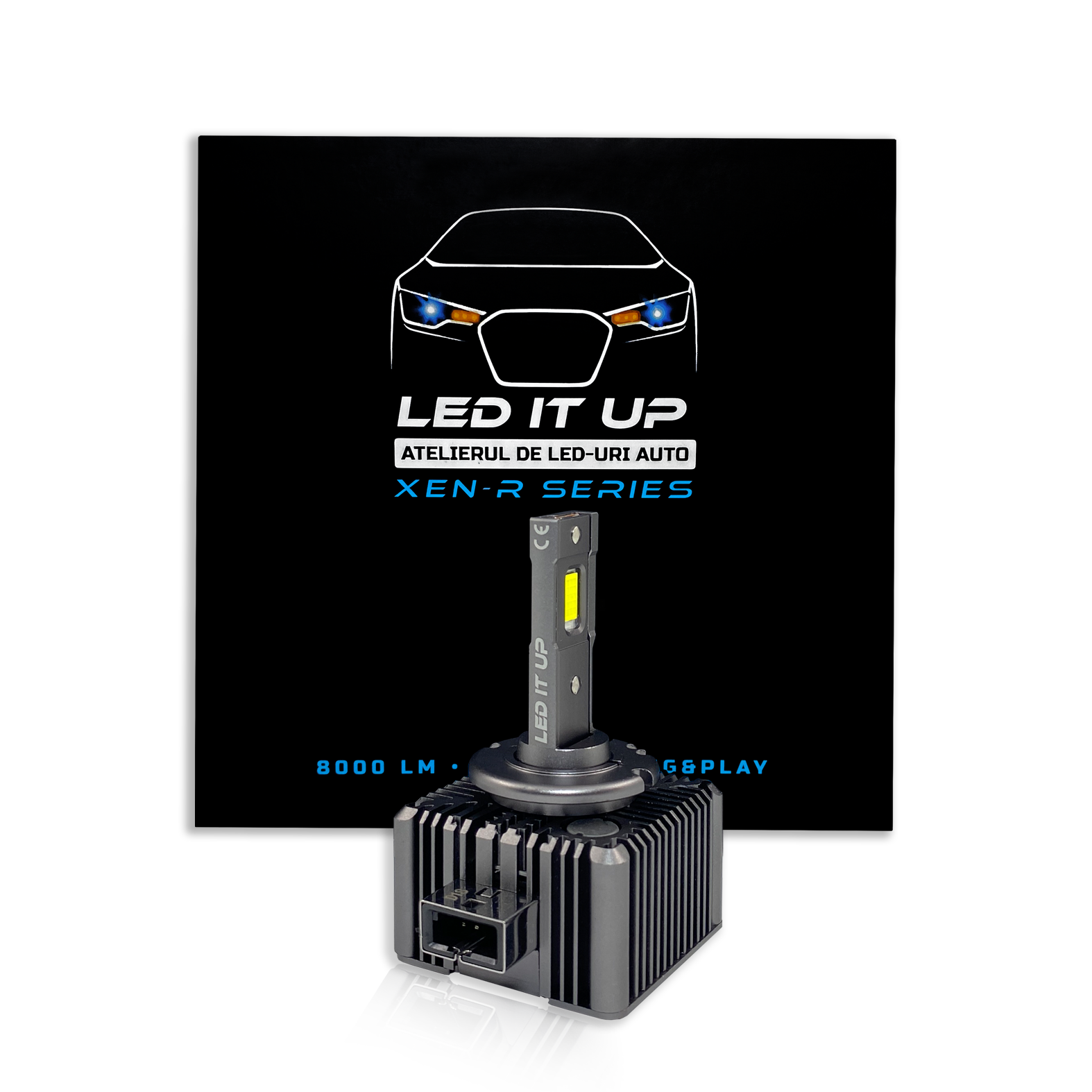 Kit LED D1S XEN-R Series V2 6.000K, 8.000 lumens / set - Plug