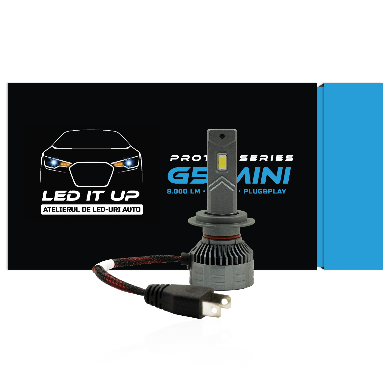 Kit LED H7 Proton Series G5 Mini 6.000K, 8.000 lumens / set