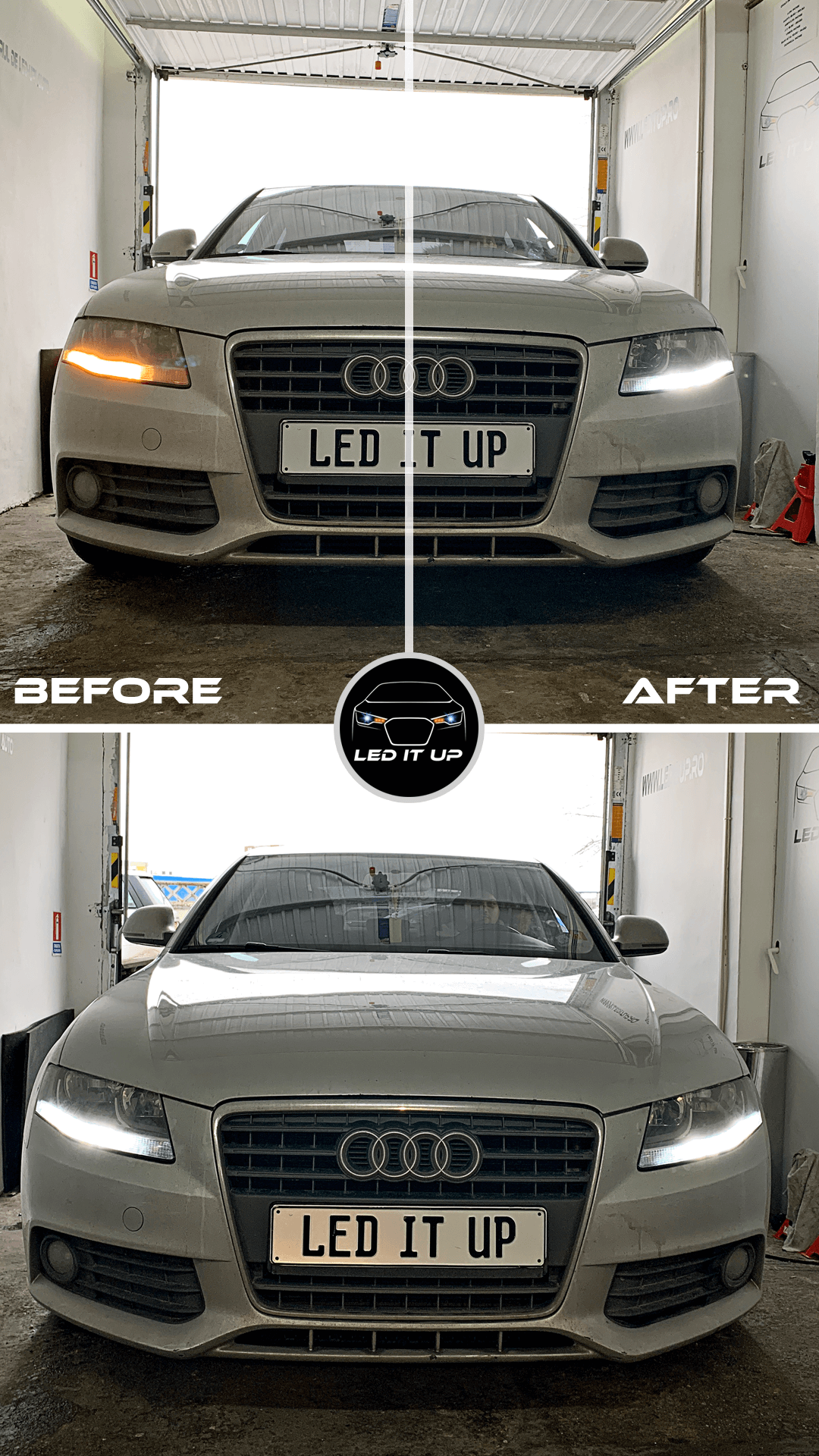 DRL & Pozitii fata Audi A4 B8 PreFL (2011)