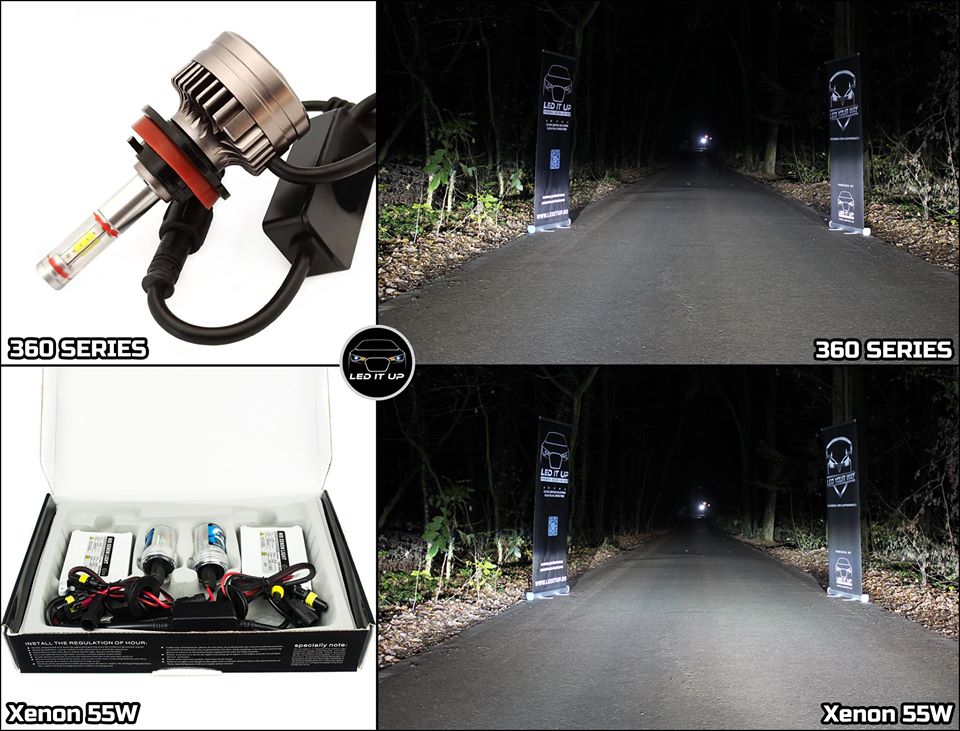 Teste comparative: Kit LED 360 Series vs instalatie Xenon AE 55W