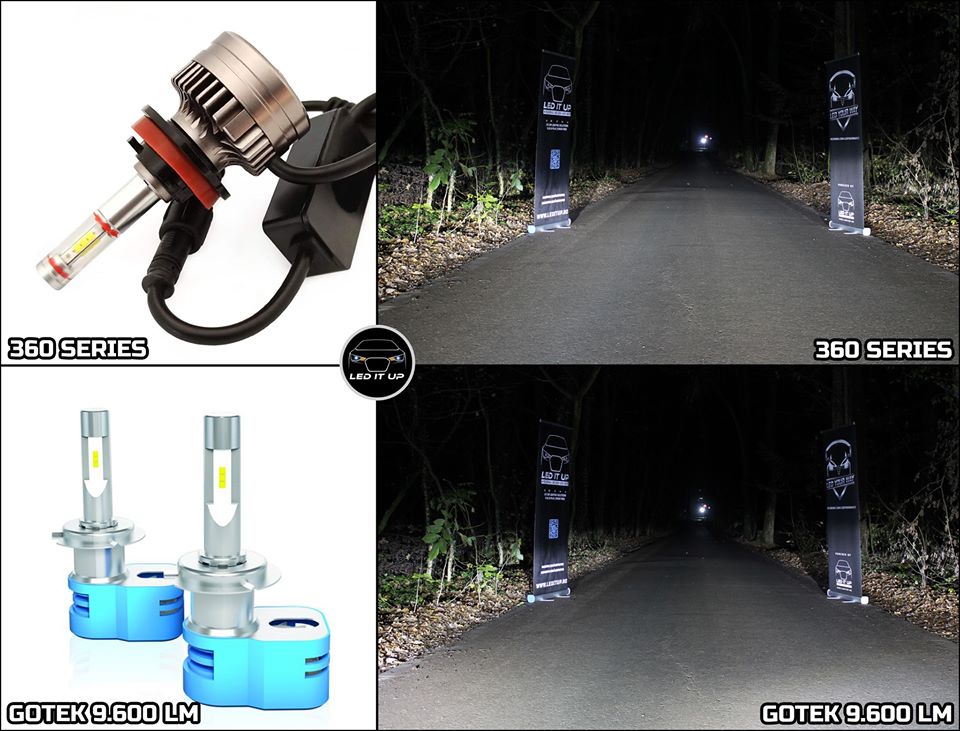 Teste comparative: Kit LED 360 Series vs Kit LED Gotek 9.600 lm