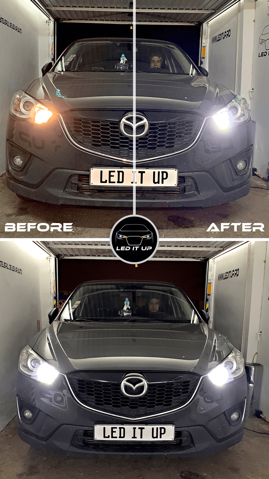 DRL & Faza lunga Mazda CX-5 1st. Gen. PreFL (2014)