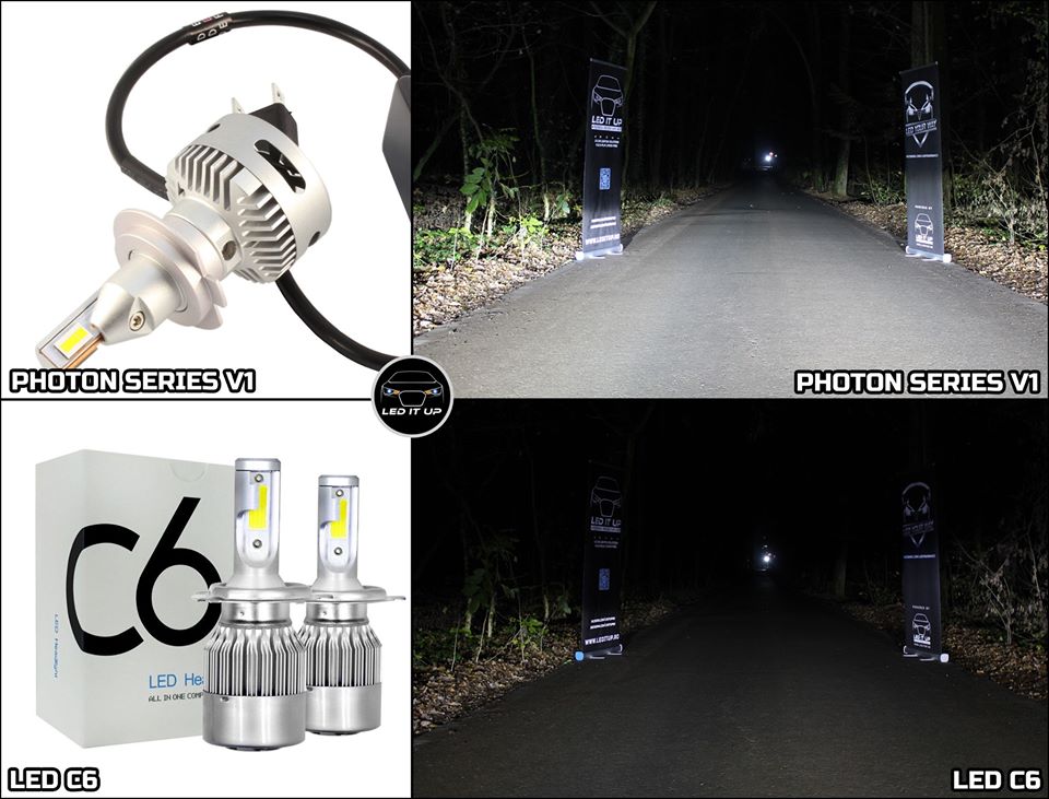 Teste comparative: Kit LED Photon Series V1 vs. LED C6
