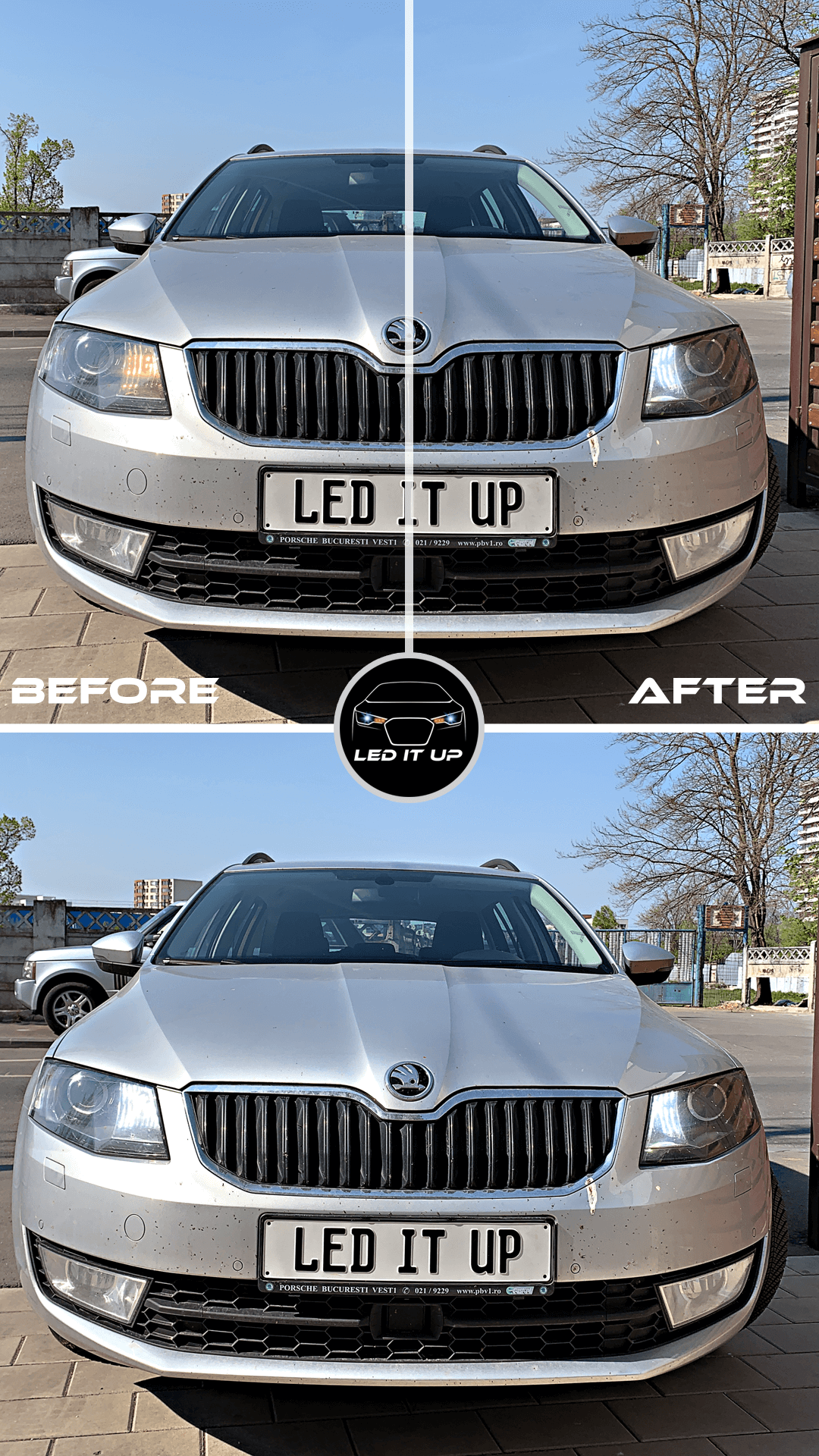 DRL & Pozitii fata Skoda Octavia 3 PreFL (2014)