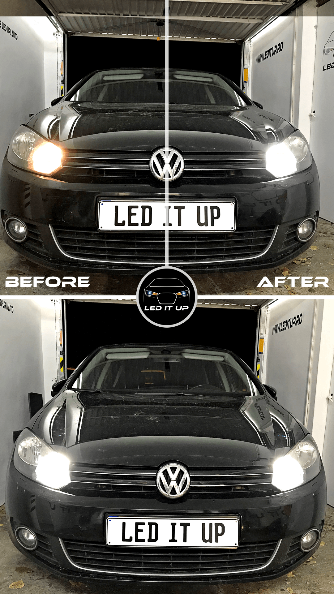 DRL & Faza lunga VW Golf 6 (2009)