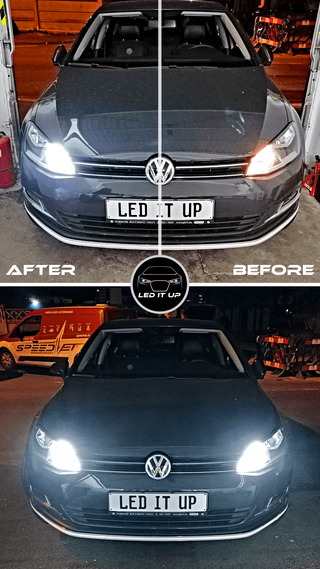 DRL & Pozitii fata & Faza lunga VW Golf 7 (2014)