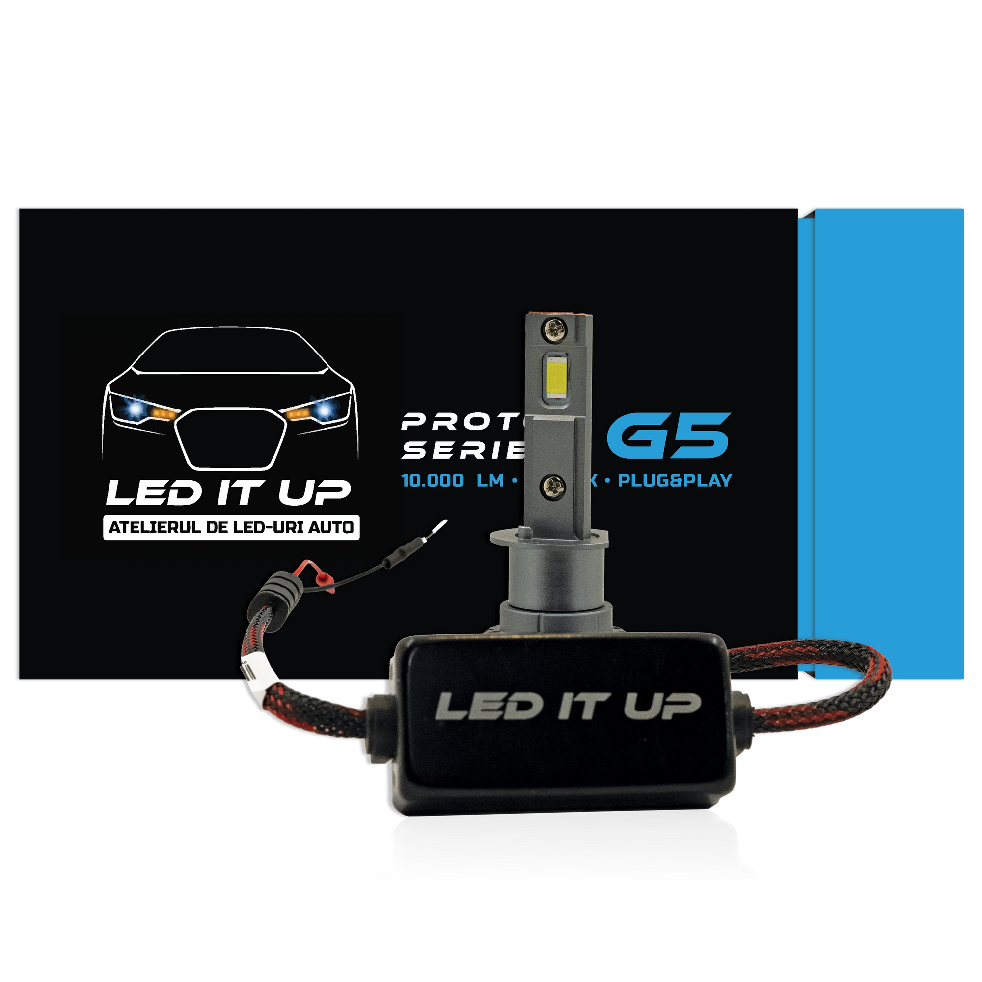 Kit LED H1 Proton Series G5 6.000K, 10.000 lumens / set