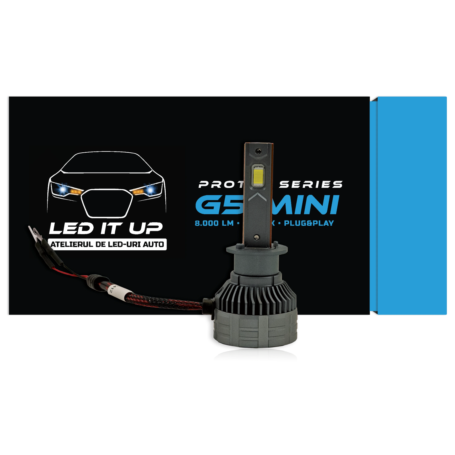 Kit LED H1 Proton Series G5 Mini 6.000K, 8.000 lumens / set