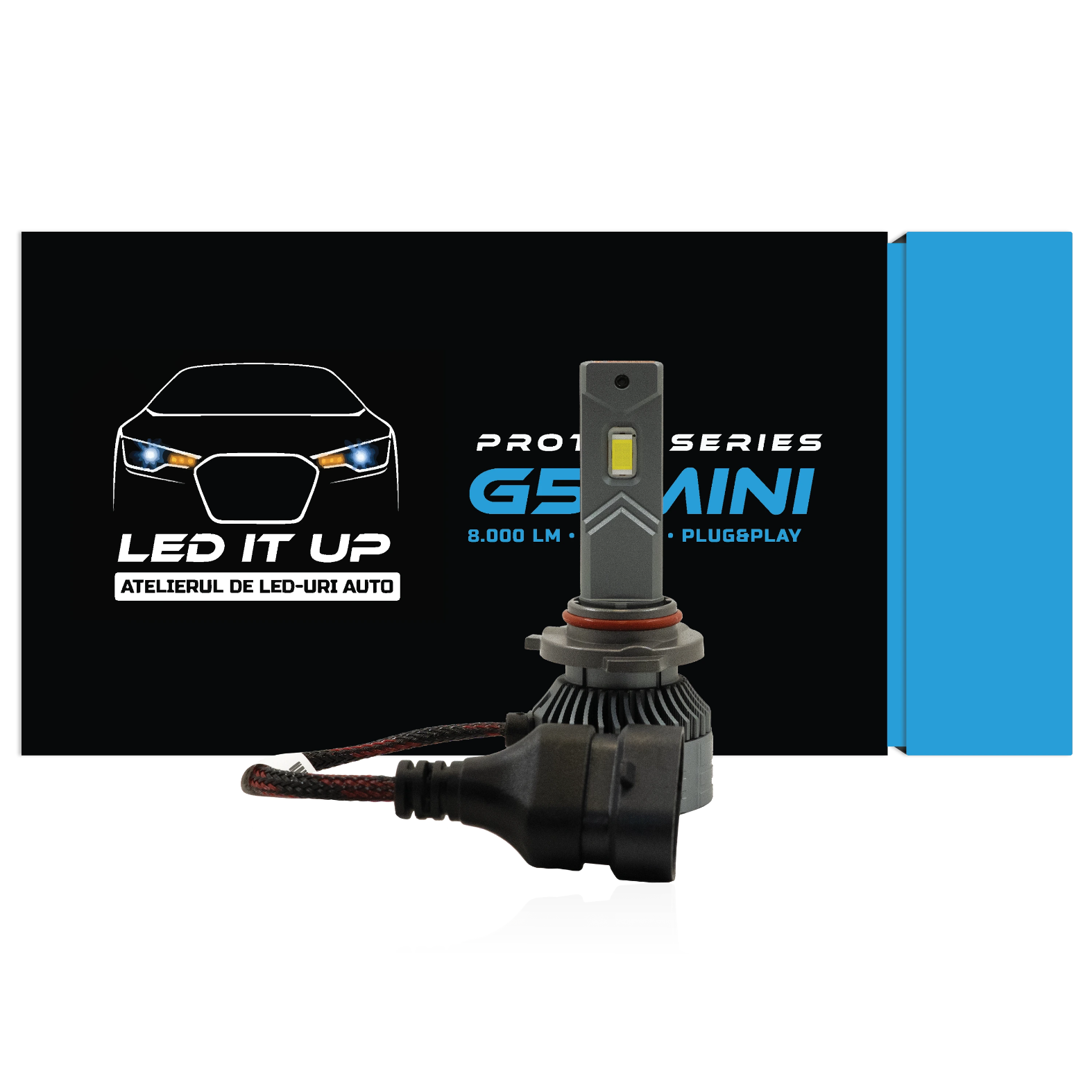 Kit LED HB3 / HB4 Proton Series G5 Mini 6.000K, 8.000 lumens / set