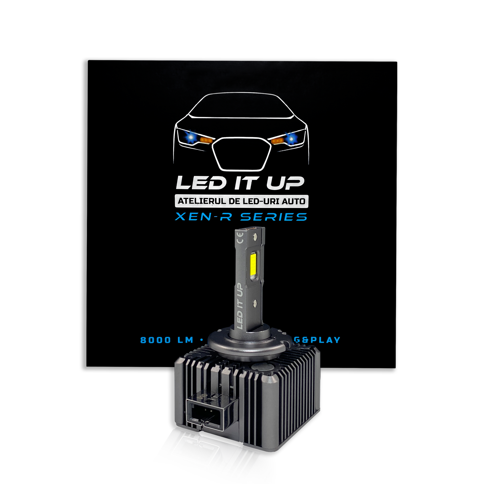 Kit LED D1S XEN-R Series V2 6.000K, 8.000 lumens / set - Plug & Play, Error  Free 